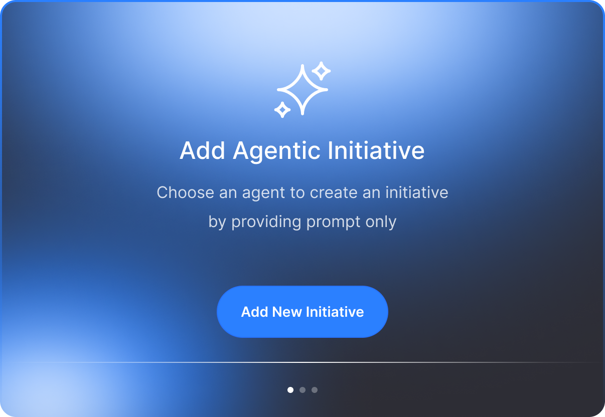 OptyFlow's dashboard widget showing a feature to add AI agent