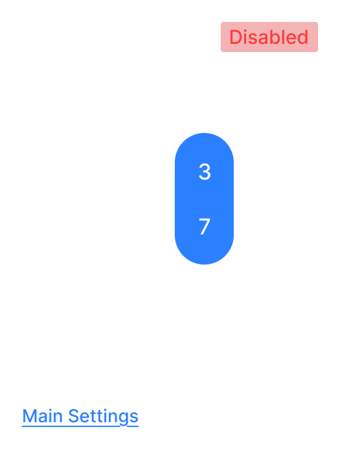 Manual advance control panel for a traffic signal system showing the current ring phases with phase 3 and 7 highlighted, and a notice indicating that manual advance is currently disabled.